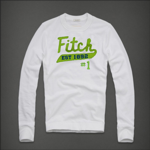 Abercrombie Fitch Hombres De Cuello Redondo Largo Remera AF5830